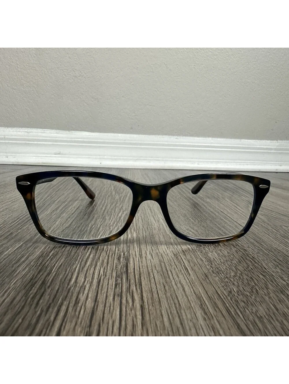 Rayban RB 5428 8174 HAVANA BLUE Square  Eyeglasses Frames 55-17-145 Frames Only